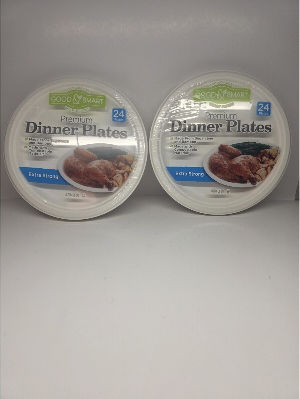 Premium Paper 10 Inch Plates 24 Pcs 2 Pack  Heavy-Duty Disposable Dinner Plates